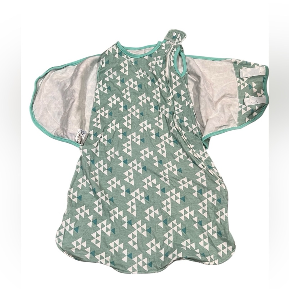 Baby Swaddle Sleep Sack Large 6–12 Months Green Geometric Adjustable